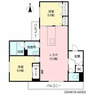 サンクフルール【3階】の間取り