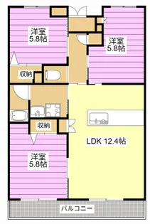 プランドール葵【4階】の間取り