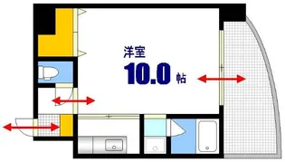 コーナービル【9階】の間取り