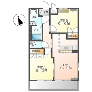 ティー・エム・ラドゥール【2階】の間取り