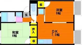 サンライフ湊【2階】の間取り