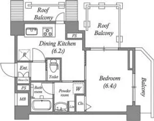 ルクレ板橋【5階】の間取り