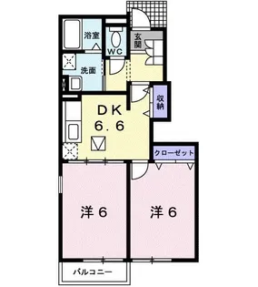 メゾンエスポールII C【1階】の間取り