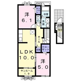 ブリックスI【2階】の間取り