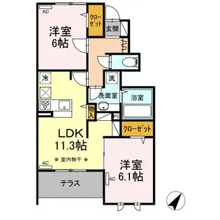 La mer レミア【1階】の間取り