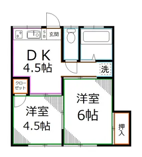 あすかアパートメント国分寺【2階】の間取り
