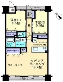 アルファスマート庭瀬駅前【10階】の間取り