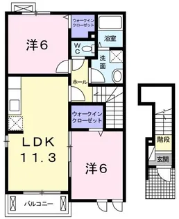 カレント A【2階】の間取り