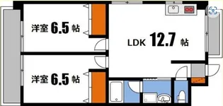 ニューキャッスル曙【9階】の間取り