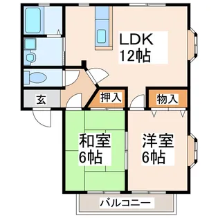 エスポアール乙女【1階】の間取り