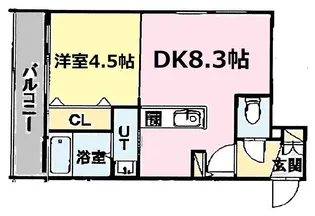 コートロティ南円山【3階】の間取り