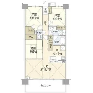 レーベン八潮【2階】の間取り