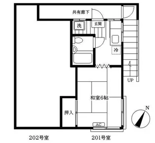 川島ハイツ【2階】の間取り