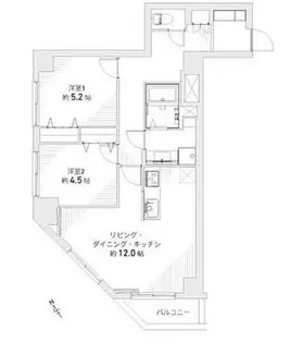 エトワール立川【3階】の間取り