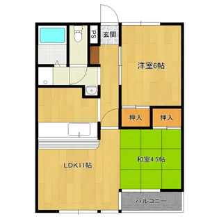 大沢コーポ【1階】の間取り