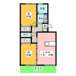 カーサ ヴェルデ【1階】の間取り