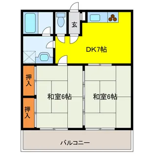 エメラルドマンション【4階】の間取り