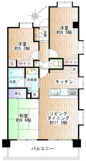 サングレイス十日市場【4階】の間取り