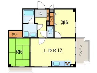 サングレ-ト西宮SOUTH【2階】の間取り