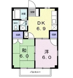 グリーンヒル小出C【2階】の間取り