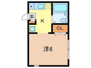 サザンハイツB棟【1階】の間取り