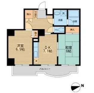 すずらん館【4階】の間取り