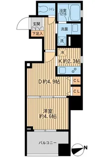 クリオ戸越銀座壱番館【6階】の間取り
