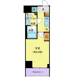 ディアレイシャス横浜吉野町【11階】の間取り