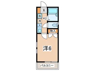 ハイフレ-ム大倉山【1階】の間取り