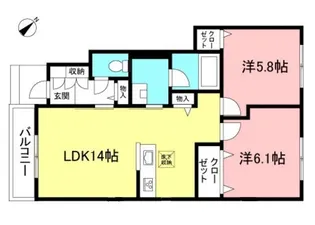 フェリシード【1階】の間取り