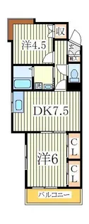 アビタシオン新柏【2階】の間取り