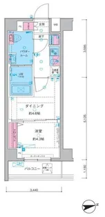 ガリシア中野新井薬師【2階】の間取り