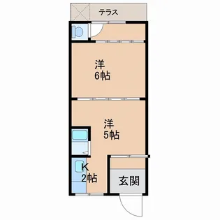 直川アパート【2階】の間取り