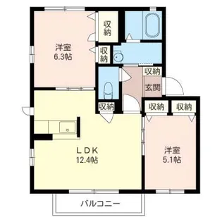 クレール林II【2階】の間取り