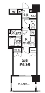 ライオンズシティ白金高輪【6階】の間取り