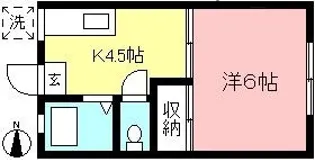 桃源荘【2階】の間取り