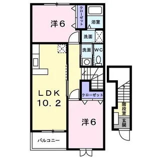 グランツ グリューン【2階】の間取り