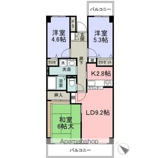 ガーデンハイツ入間【2階】の間取り