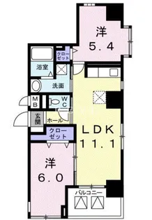 グランツ スエヒロ【7階】の間取り