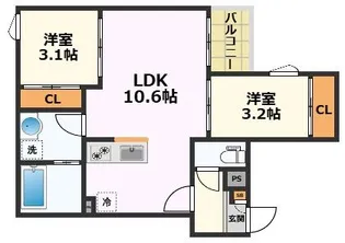REGALEST WOOD TERRACE JOSHIN【1階】の間取り