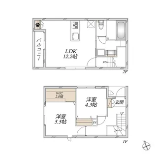 グラン・リビエールII【1階】の間取り