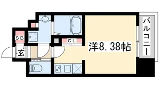 ドゥーエ江坂3【7階】の間取り