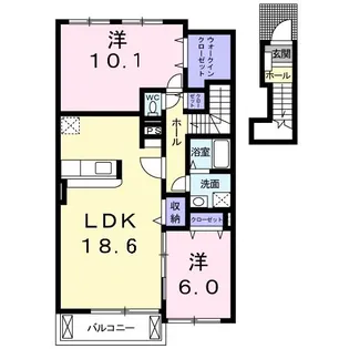 プロムナード軽井沢 B【2階】の間取り