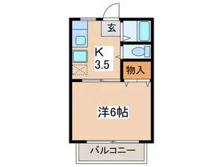 市川ハイツ【1階】の間取り