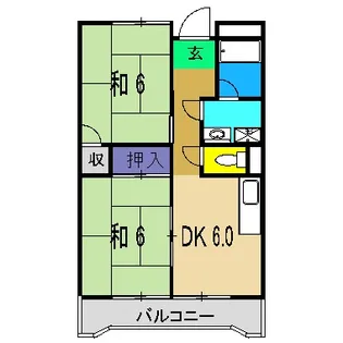 福井ハイツ【2階】の間取り