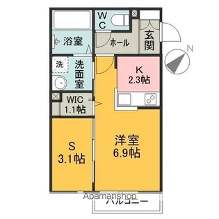 メゾン大栄【1階】の間取り