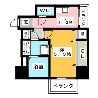 エクセルハイツ七番館【5階】の間取り