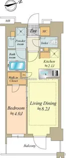 オープンレジデンシア新宿ザ・ハウス【3階】の間取り