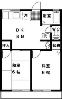 桐山ハイツ【2階】の間取り