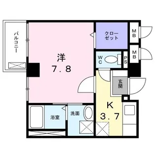 ライゼ イヅミヤ I【2階】の間取り